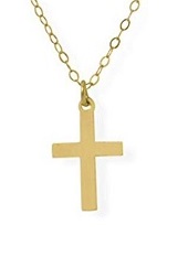 fine little gold filed cross necklace for childrens